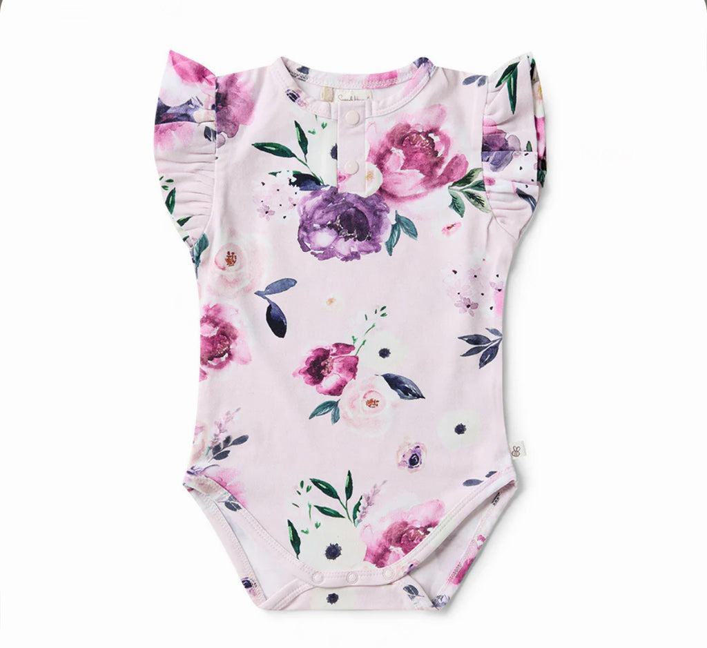 Floral Kiss Short Sleeve Frill Bodysuit