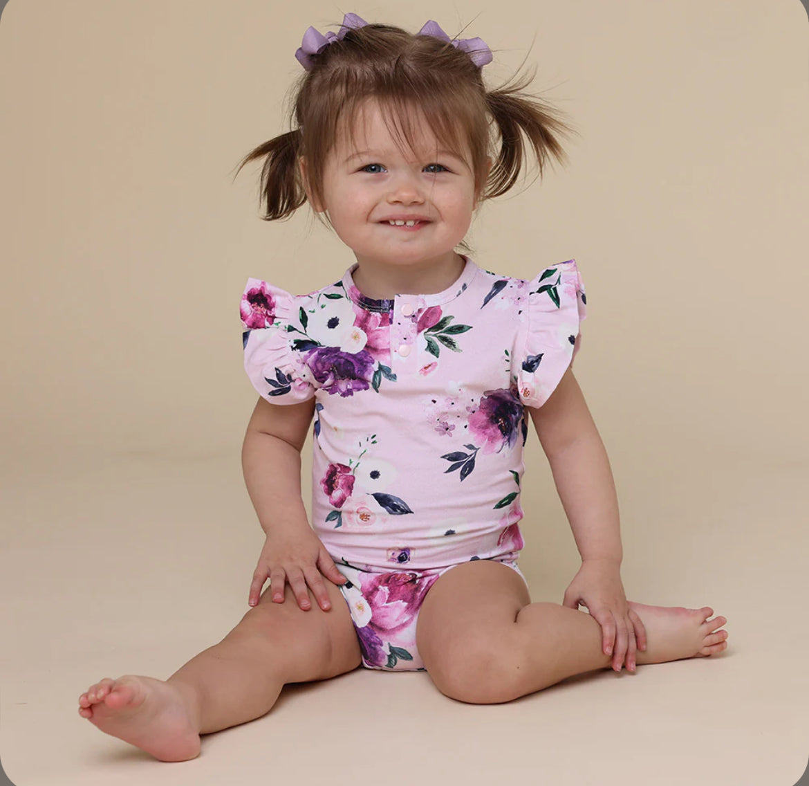 Floral Kiss Short Sleeve Frill Bodysuit