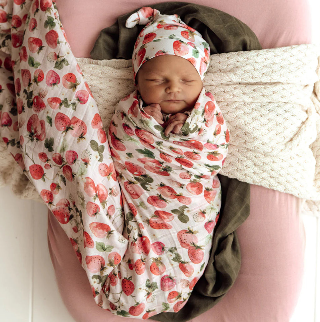 Strawberry Organic Muslin Wrap