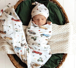 Vintage Cars Organic Muslin Wrap