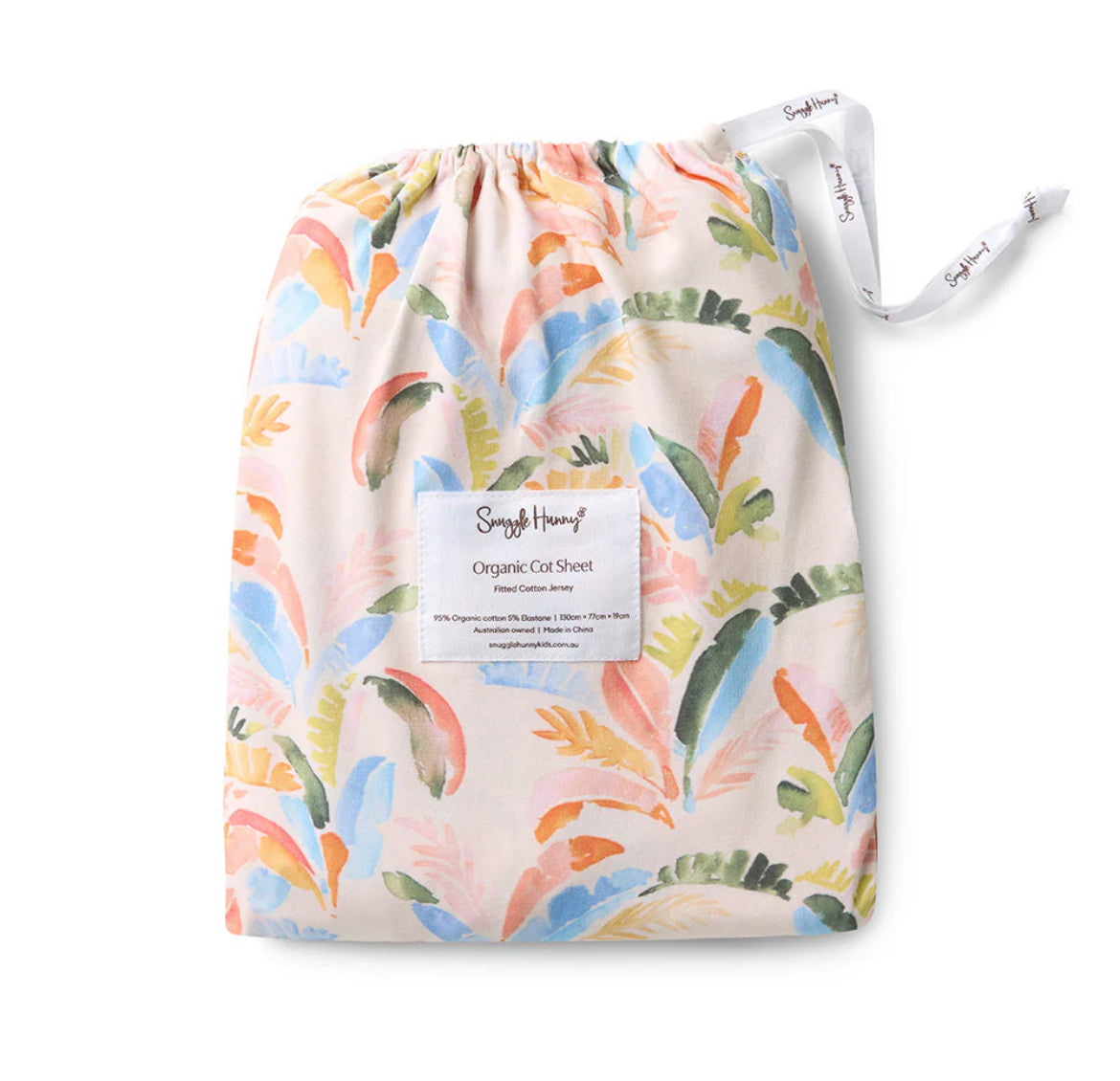 Summer Palm Organic Fitted Cot Sheet