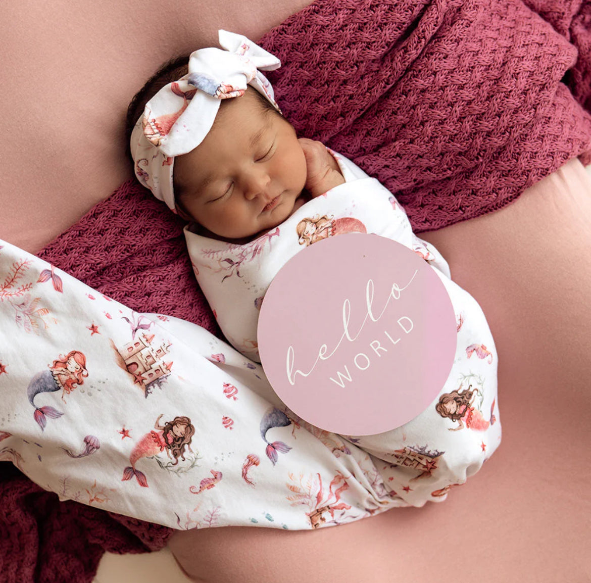 Mermaid Organic Jersey Wrap & Topknot