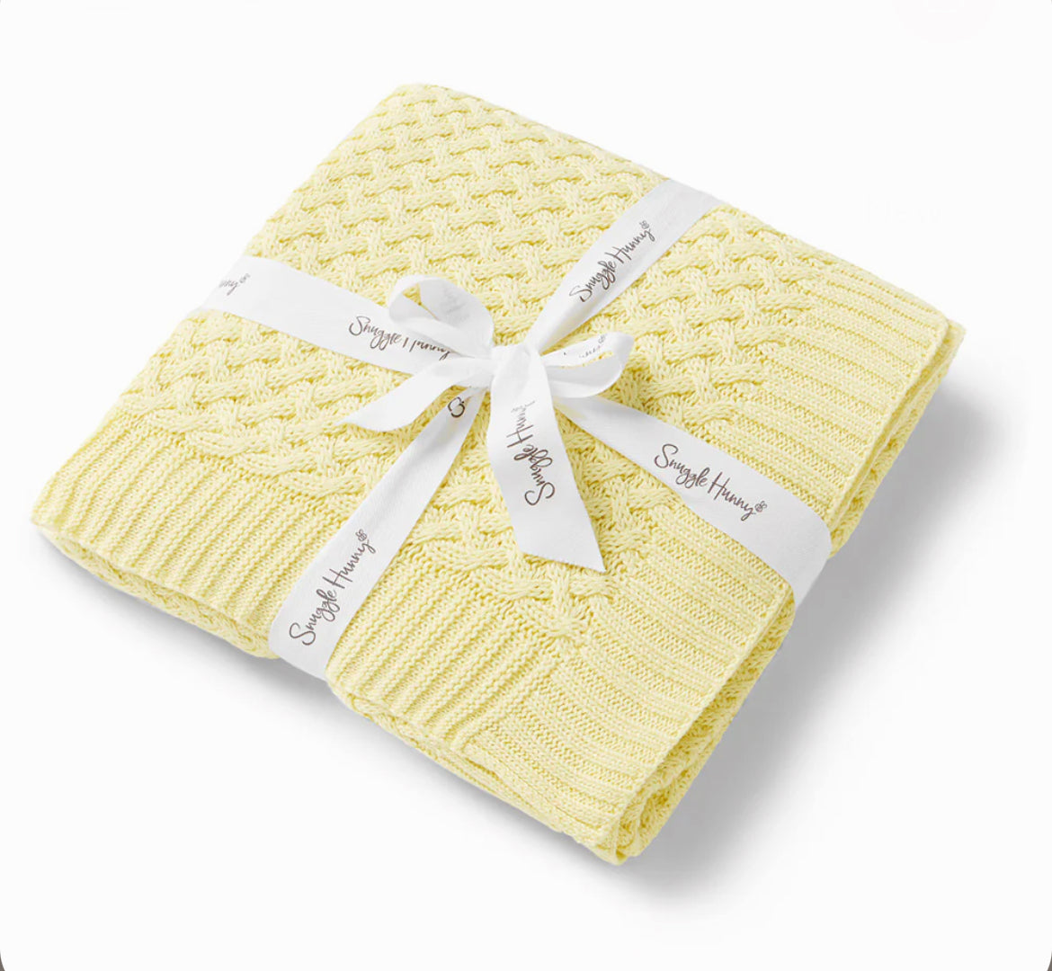 Sunlight Diamond Knit Organic Baby Blanket