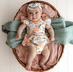 Summer Palm Short Sleeve Organic Dress