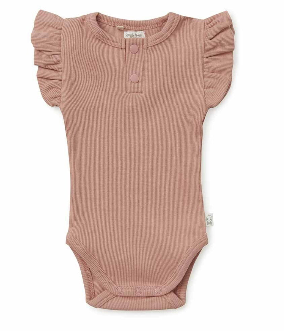 Rose Short Sleeve Organic Bodysuit