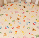 Beach Fun Organic Fitted Cot Sheet