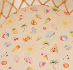 Beach Fun Organic Fitted Bassinet Sheet / Change Pad Cover