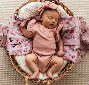 Rose Short Sleeve Organic Bodysuit