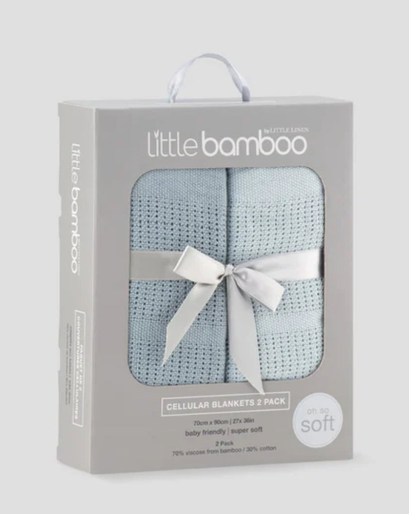 Little Bamboo Baby Cellular Blanket 2Pk