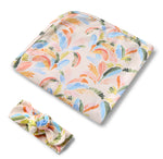 Summer Palm Organic Jersey Wrap & Topknot