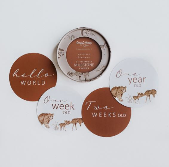 Snuggle Hunny Reversible Milestone Cards (various)