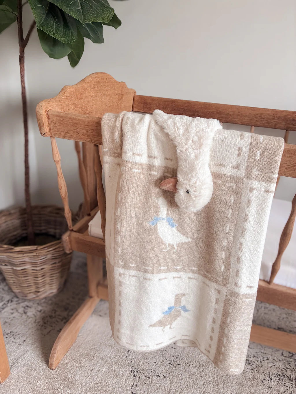 Goosey Gander Knitted Blanket