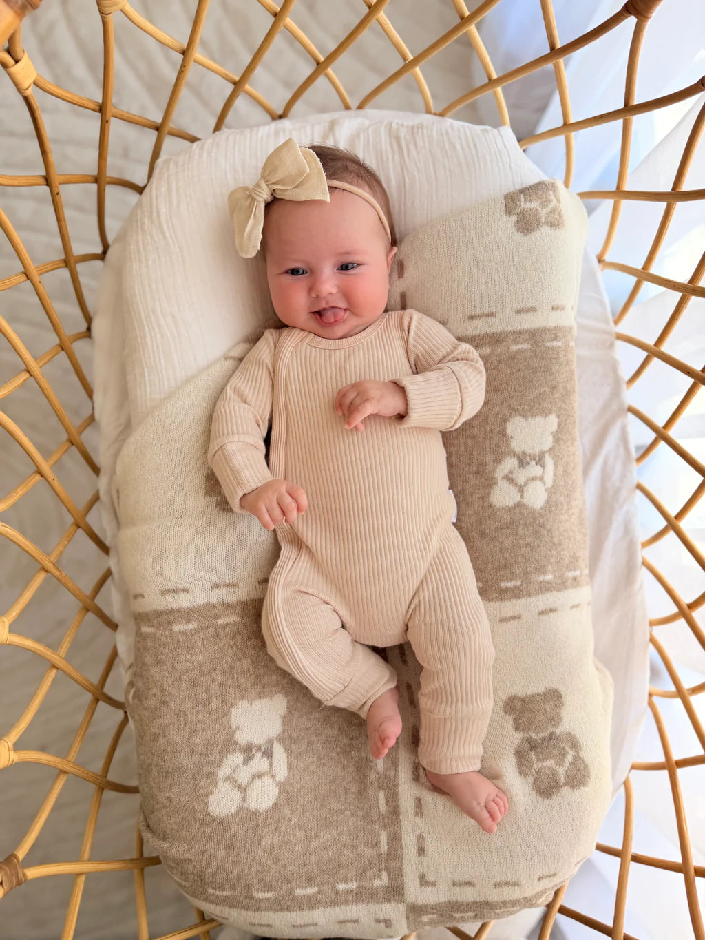 Little Ted Knitted Blanket