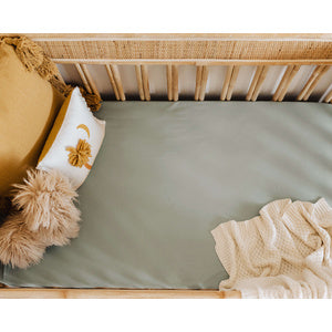 Sage | Fitted Cot Sheet