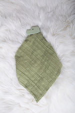 Crocodile Rubber Teether with a Olive Green Muslin Comforter