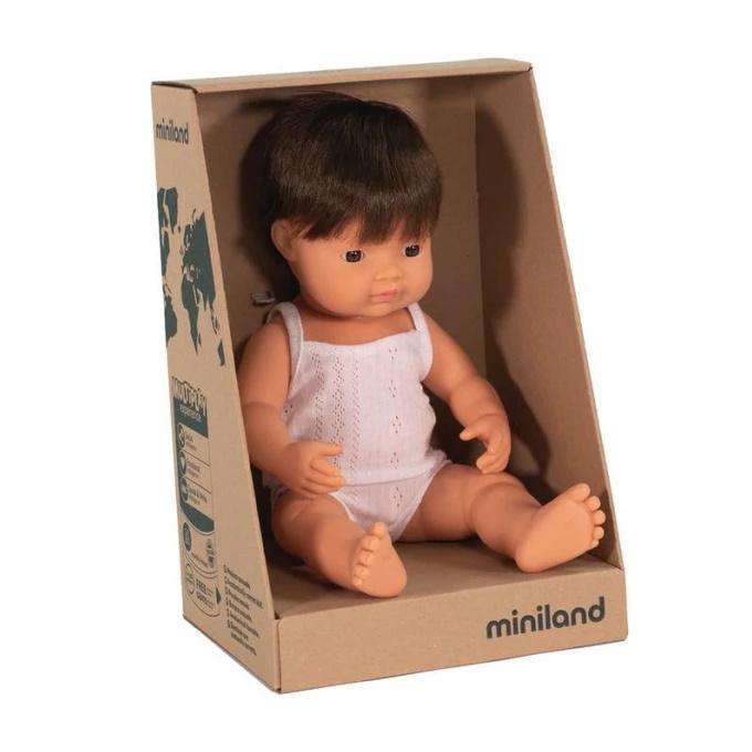 Miniland | Baby Doll 38cm | Brunette Boy