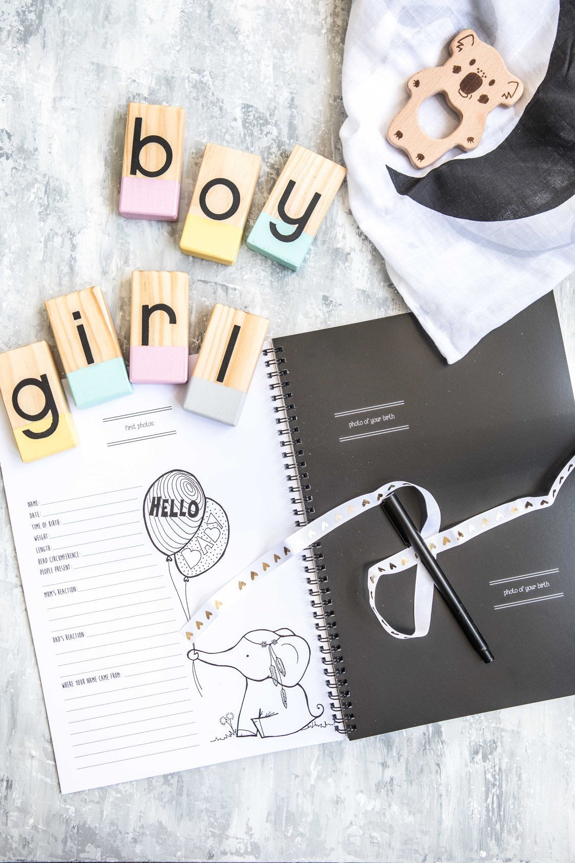 Monochrome Baby Book