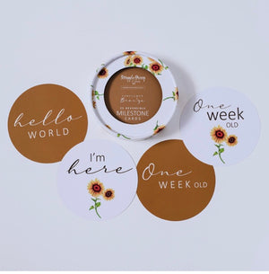 Sunflower & Bronze Milestone Cards