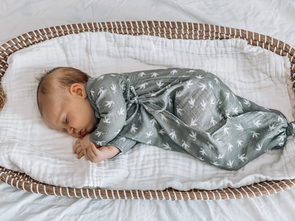 Newborn Gown - Swallows