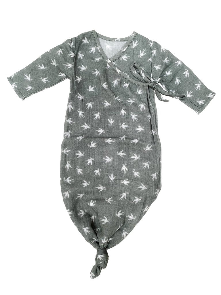 Newborn Gown - Swallows