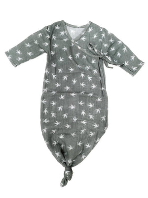 Newborn Gown - Swallows