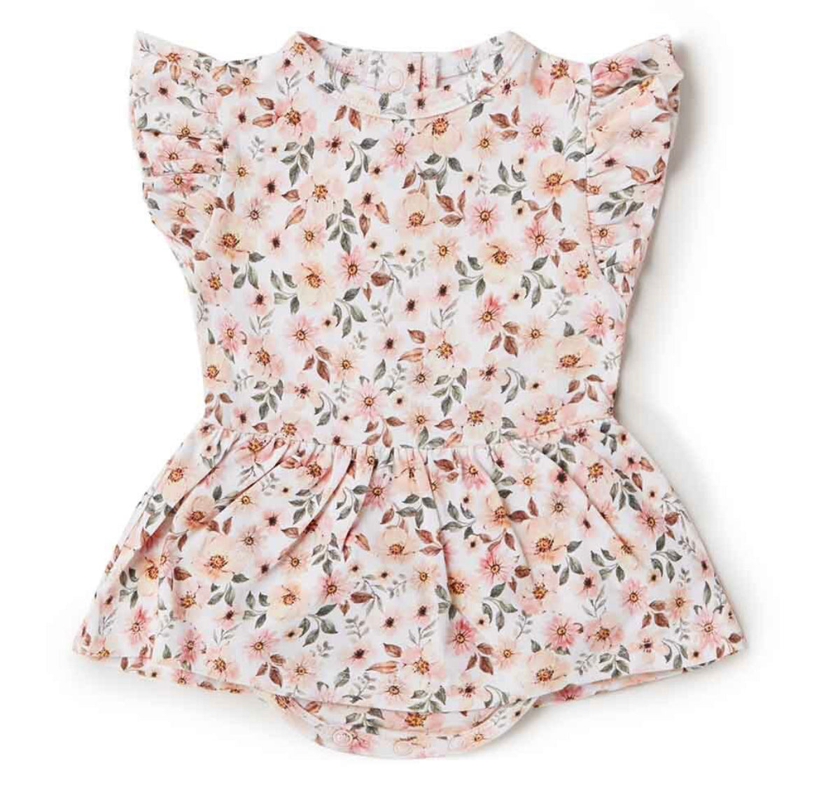 Spring Floral Organic Dress Certified Organic Cotton