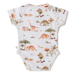 Dino Short Sleeve Organic Bodysuit Certified Organic Cotton