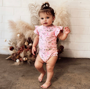 Pink Wattle Short Sleeve Bodysuit