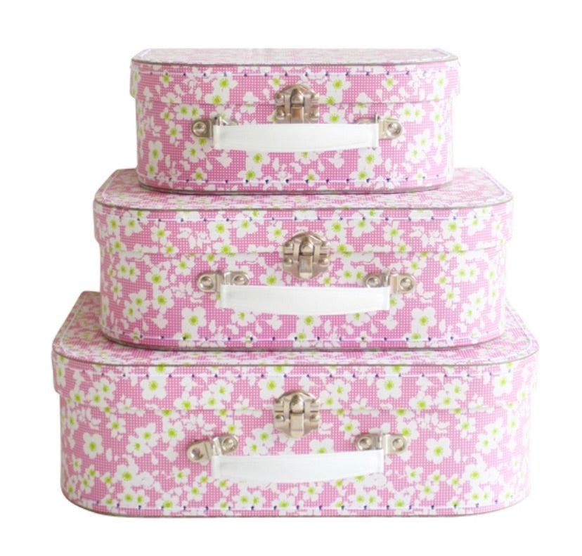 Blossom suitcase trio