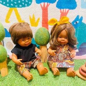 Australian Aboriginal & Torres Strait Islander Miniland Dolls 38cm