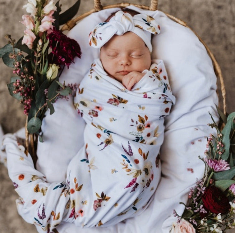 Boho Posy Wrap+Topknot Boxed Gift Set