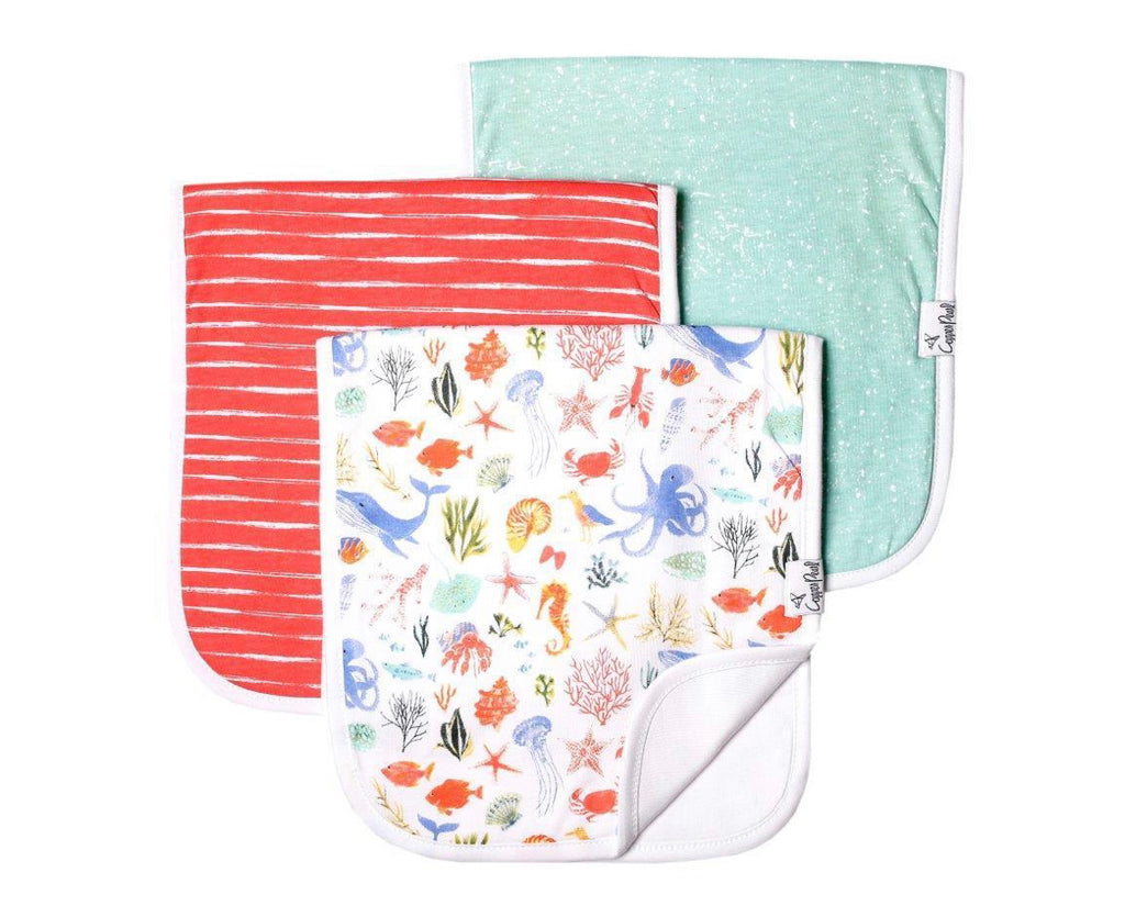 Premium Burp Cloths (3 Pack) - Nautical