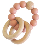Beechwood Teether Ring Set - Terracotta