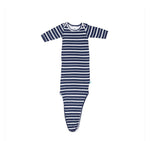 Knotted Gown - Navy Stripe