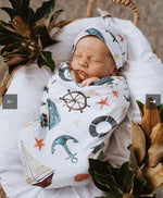 Snuggle Swaddle + Beanie Set - Shipwrecked