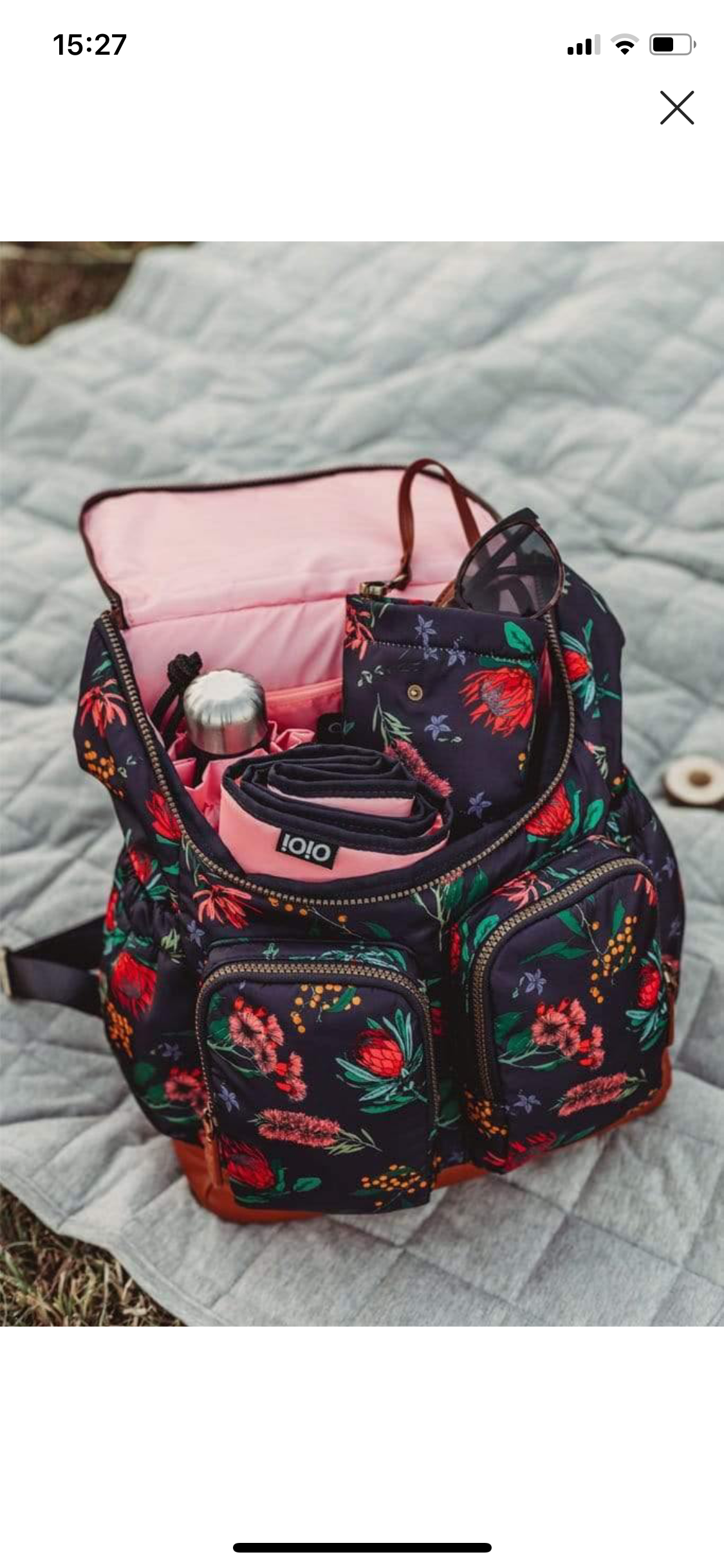 OiOi  Nappy Backpack - Botanical Floral