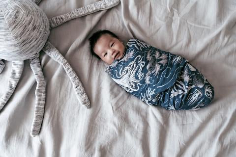 Aquario Damask Swaddle