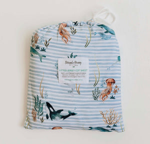 Whale | Fitted Cot Sheet