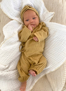 Kimono Onesie - Flax