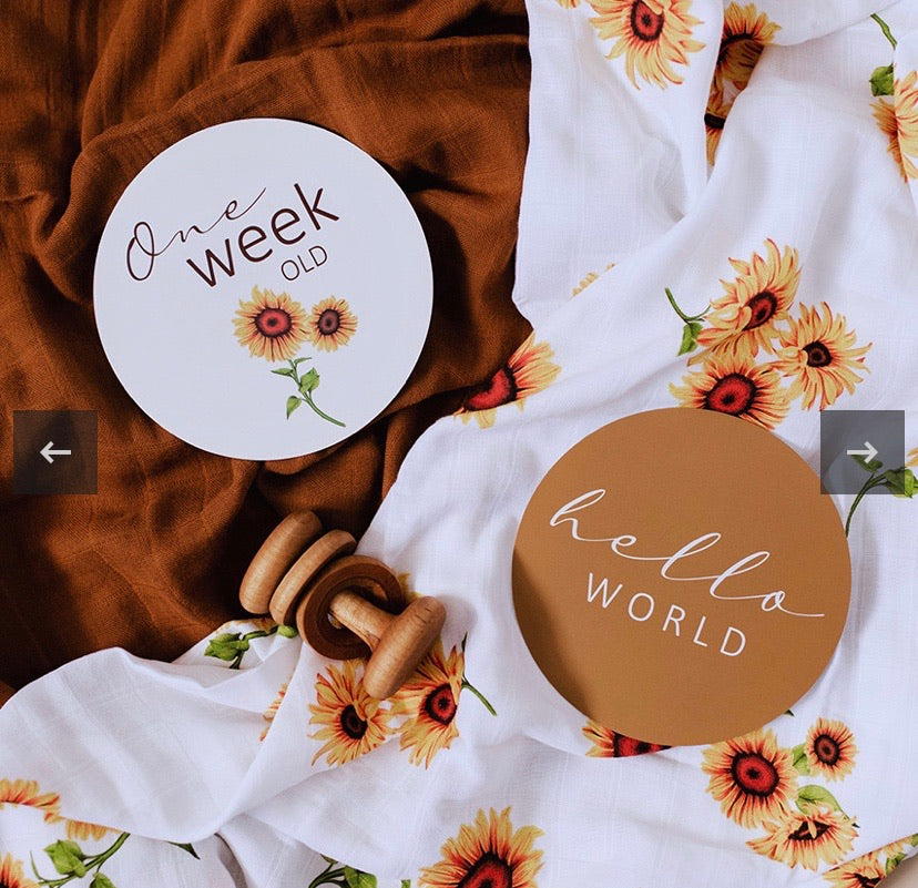 Sunflower & Bronze Milestone Cards