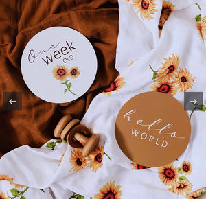 Sunflower & Bronze Milestone Cards