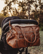 Faux Leather Carry All Nappy Bag - Tan