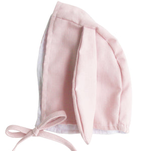 BOBBY BUNNY BONNET PINK LINEN