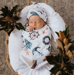 Snuggle Swaddle + Beanie Set - Shipwrecked