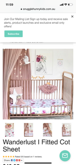 Fitted Cot Sheet - Wanderlust