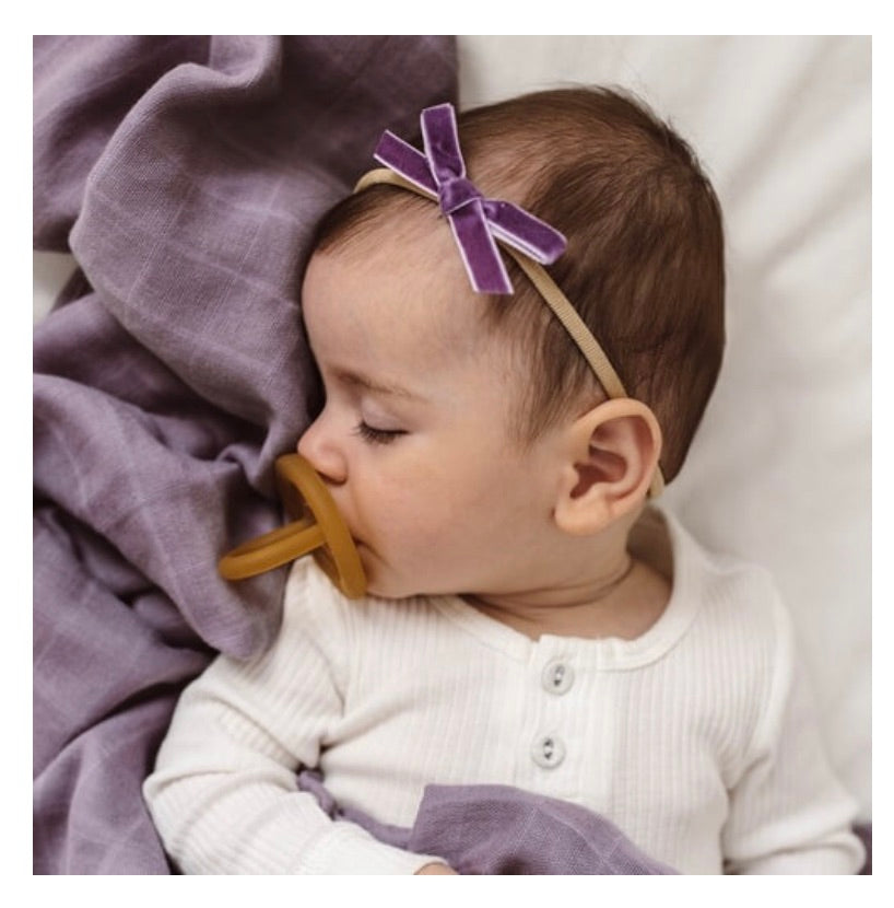 Petite Velvet Headband - Grape