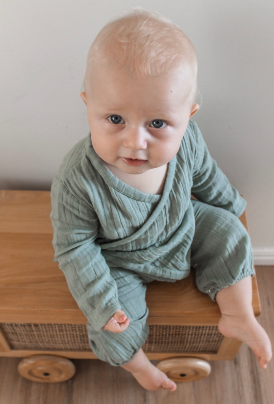 Kimono Onesie - Soft Moss