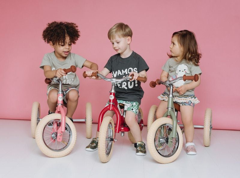 Vintage Trybike - Cream Tyres and Chrome (assorted colours)