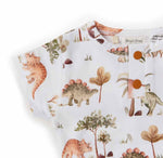 Dino Short Sleeve Organic Bodysuit Certified Organic Cotton