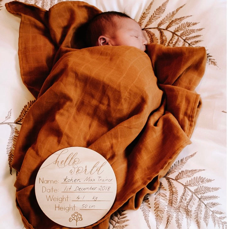 Hello World ‘Gumnut’ Birth Announcement Disc